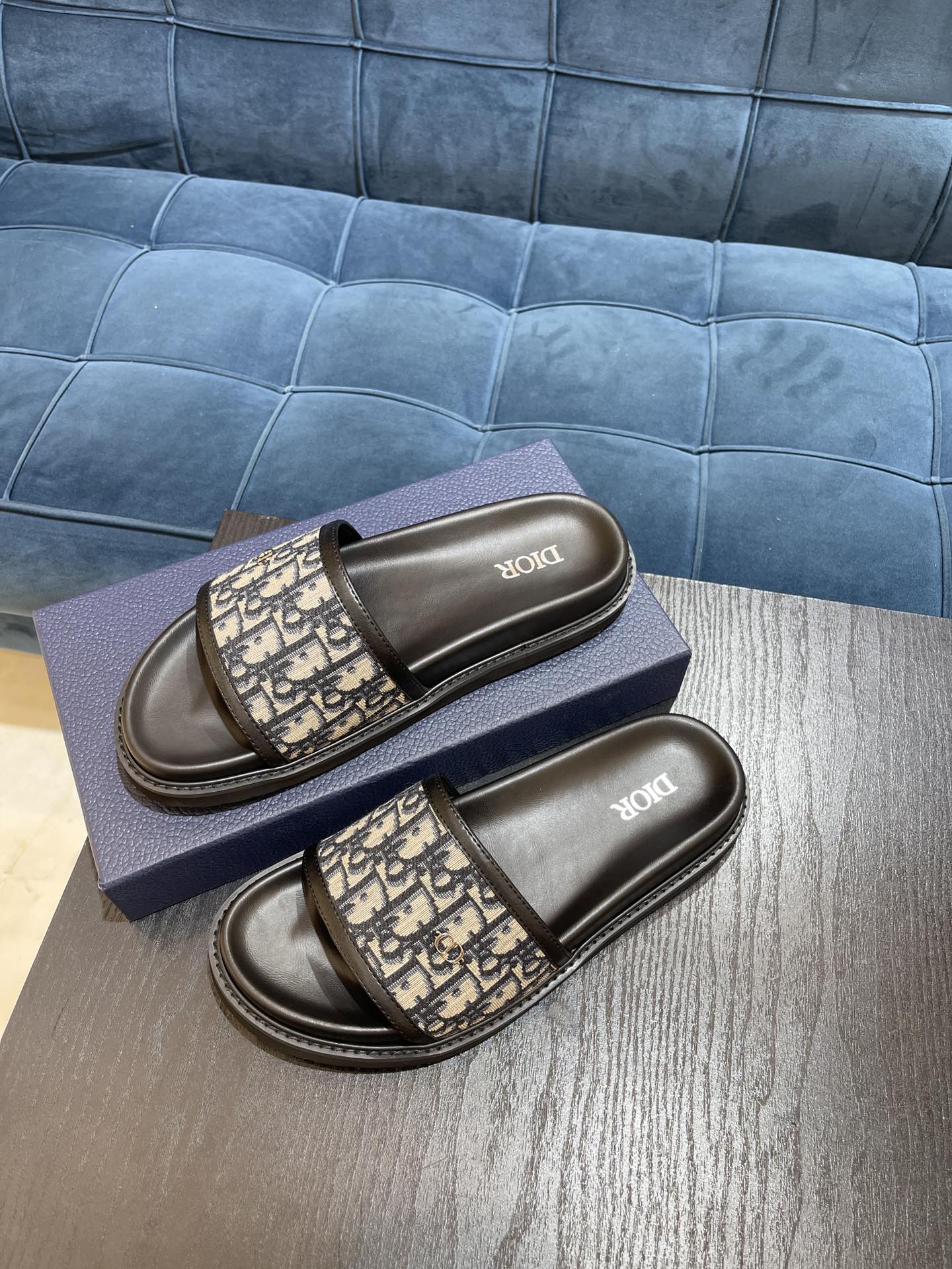 Christian Dior Aqua Sandal Brown/Beige For Men CD