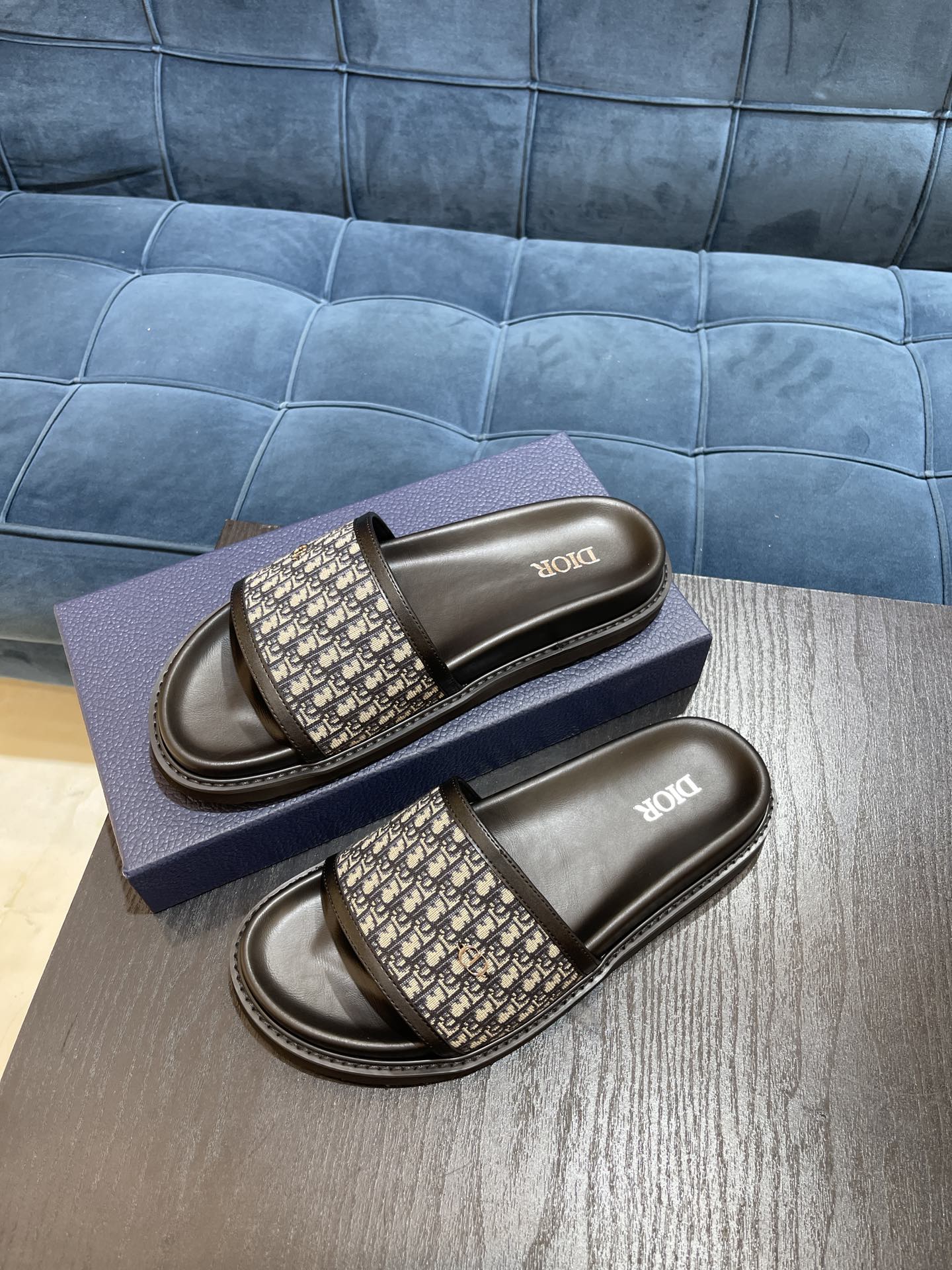 Christian Dior Aqua Sandal Black For Men CD