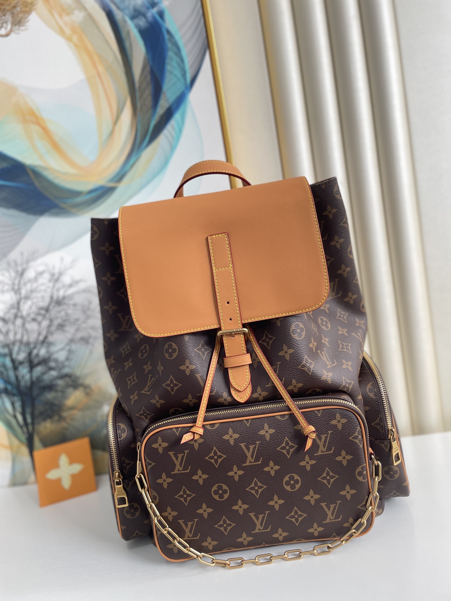Louis Vuitton Trio Backpack Monogram Canvas By Virgil Abloh For Men, Men’s Bags 44cm LV M44658