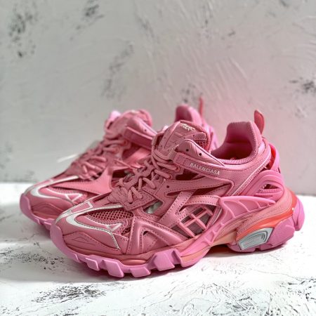 Balenciaga Track.2 Clear Sole Trainers Pink For Women