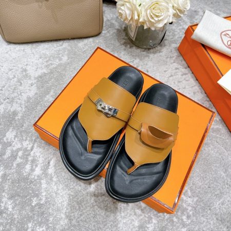 Hermes Elixir Sandal Brown For Women, Women’s Shoes