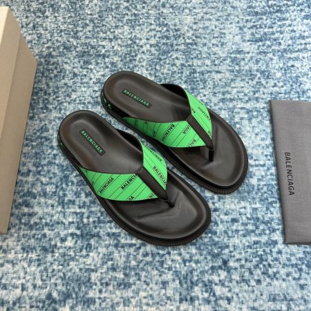 Balenciaga Slide Sandal Black/Green For Women