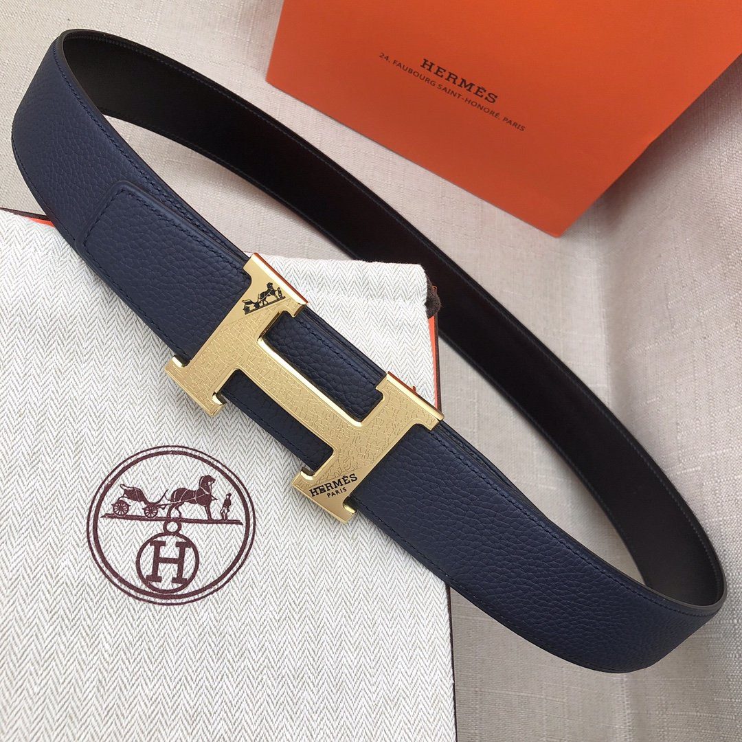 Hermes H Belt Buckle & Reversible Black For Women, Women Belt