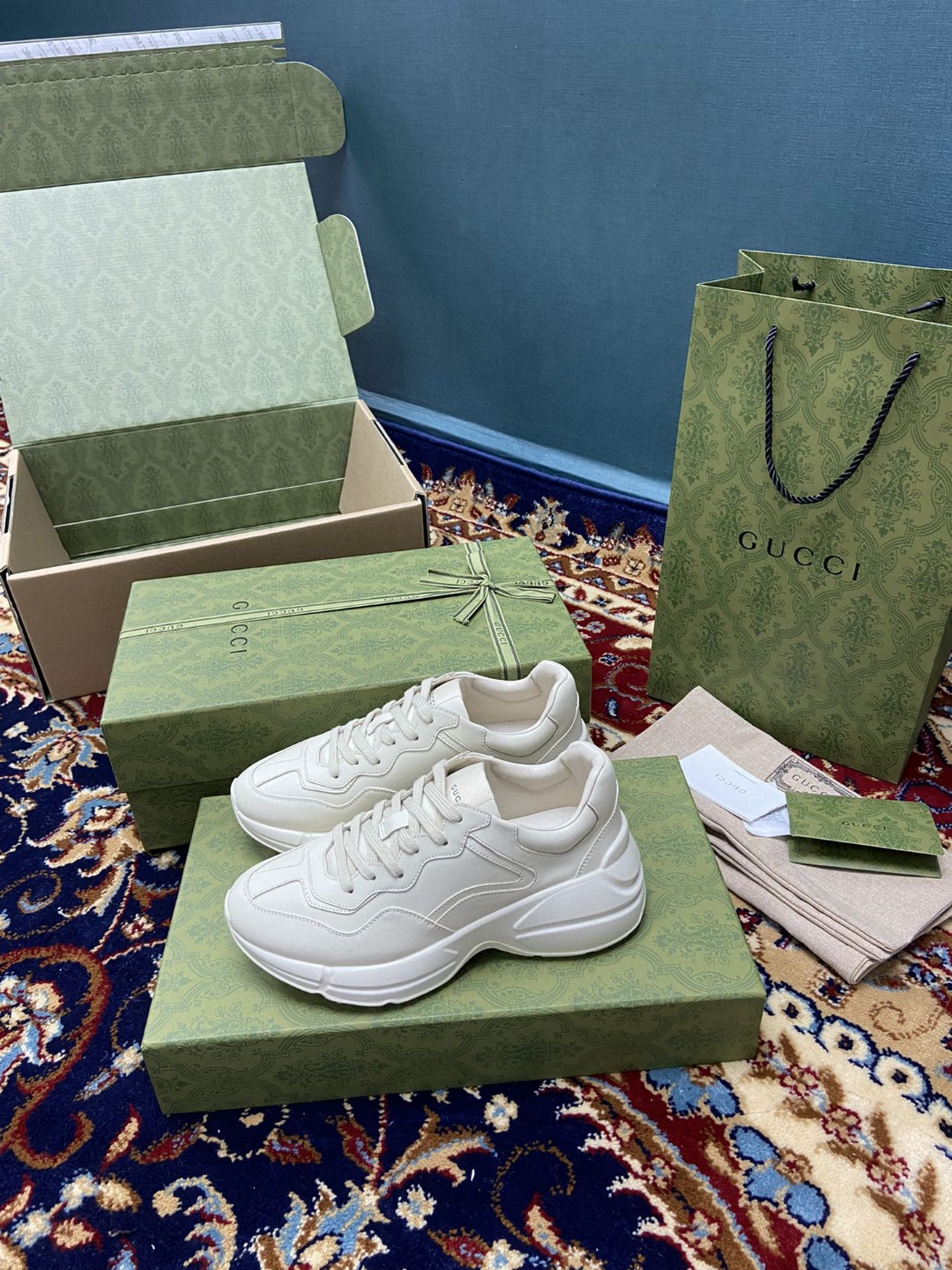 Gucci Rhyton Sneaker Beige For Men 721749 0G2R0
