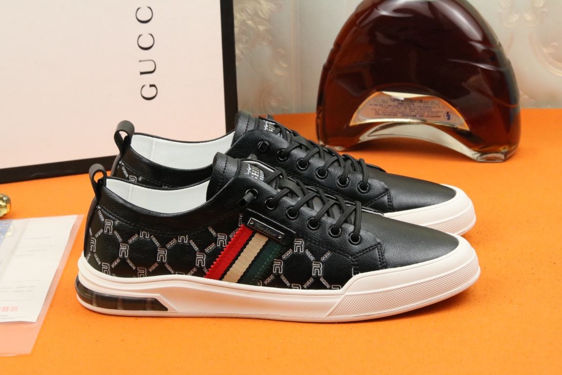 Gucci Men’s Rceic Embossed Sneaker Loafer With Web Black For Men