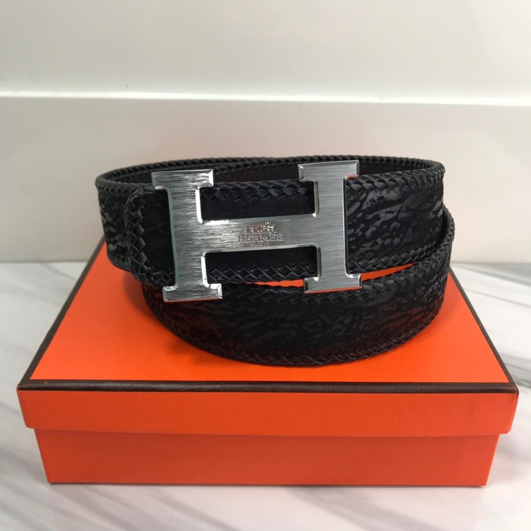 Hermes H Belt Buckle With Hermes Logo & Reversible Black For Women, Women Belt
