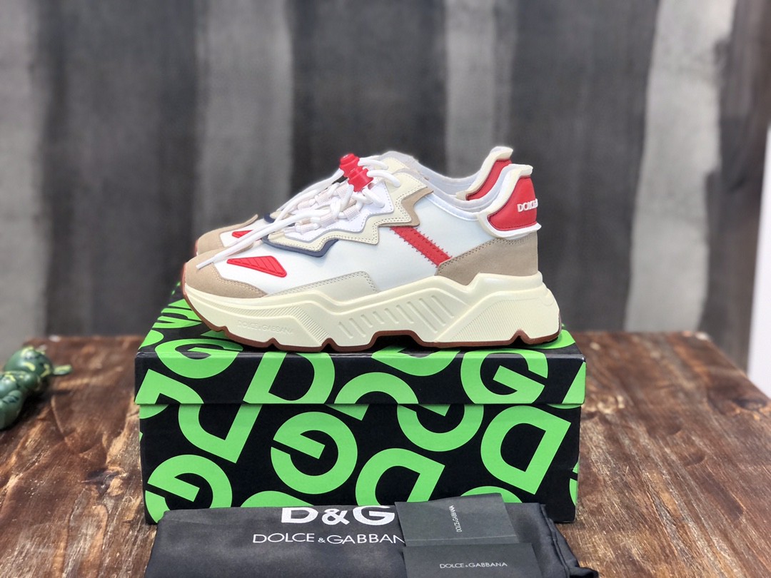 Dolce & Gabbana Nappa Daymaster Sneakers Multicolor For Men DG Shoes