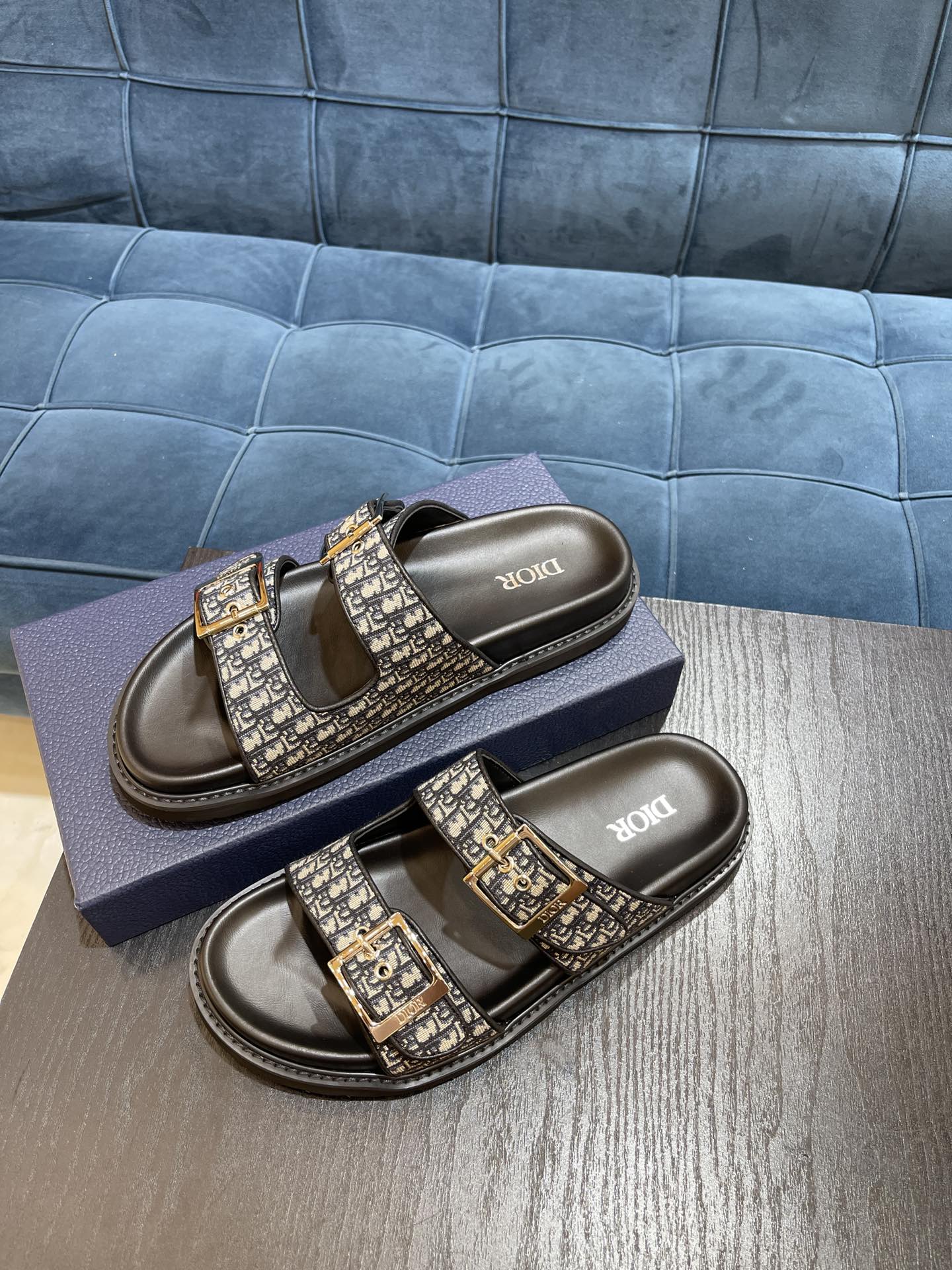 Christian Dior Aqua Sandal Black For Men CD 3SA115ZSA_H561