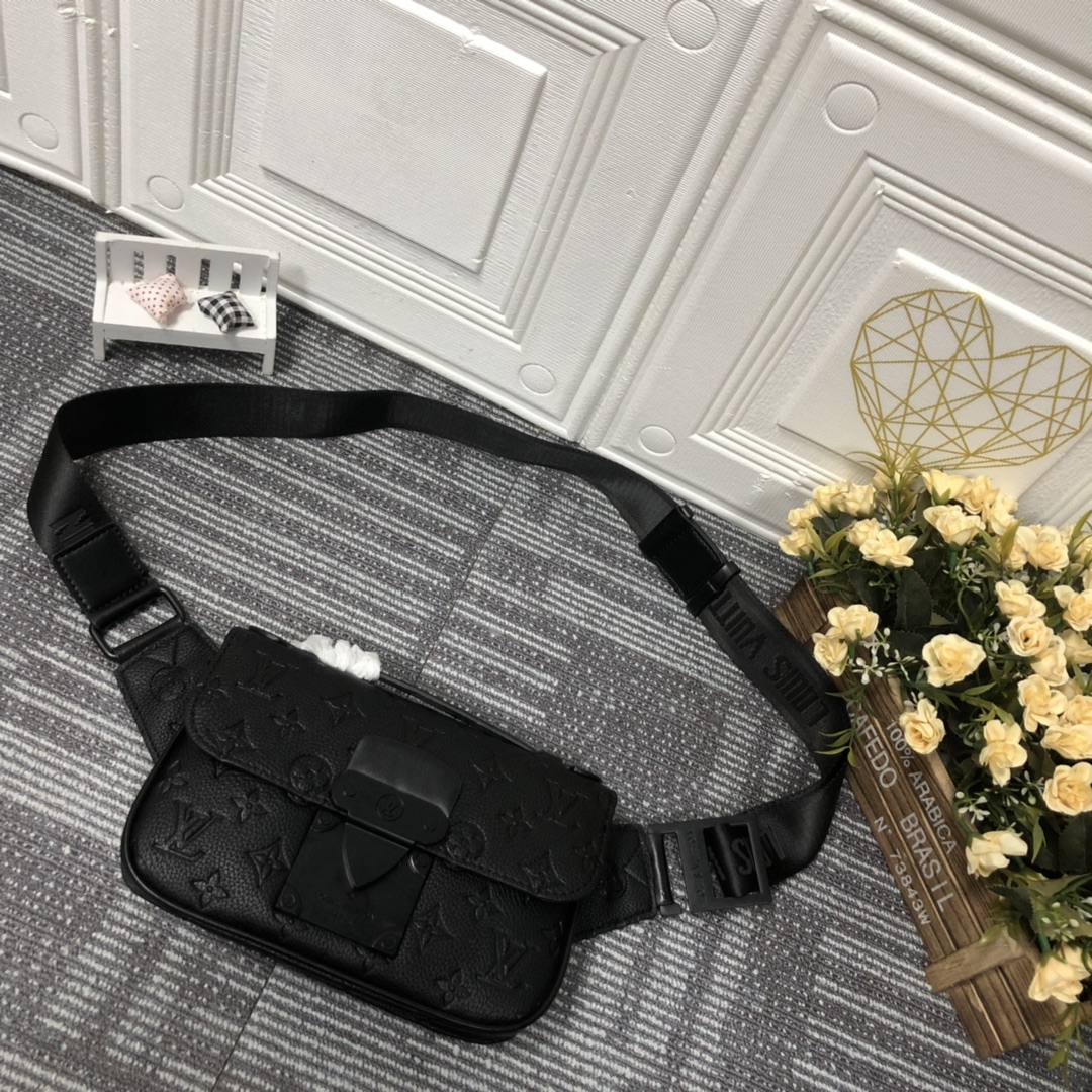 Louis Vuitton S Lock Sling Bag Black For Men, Men’s Bags 8.3in/21cm LV M58487