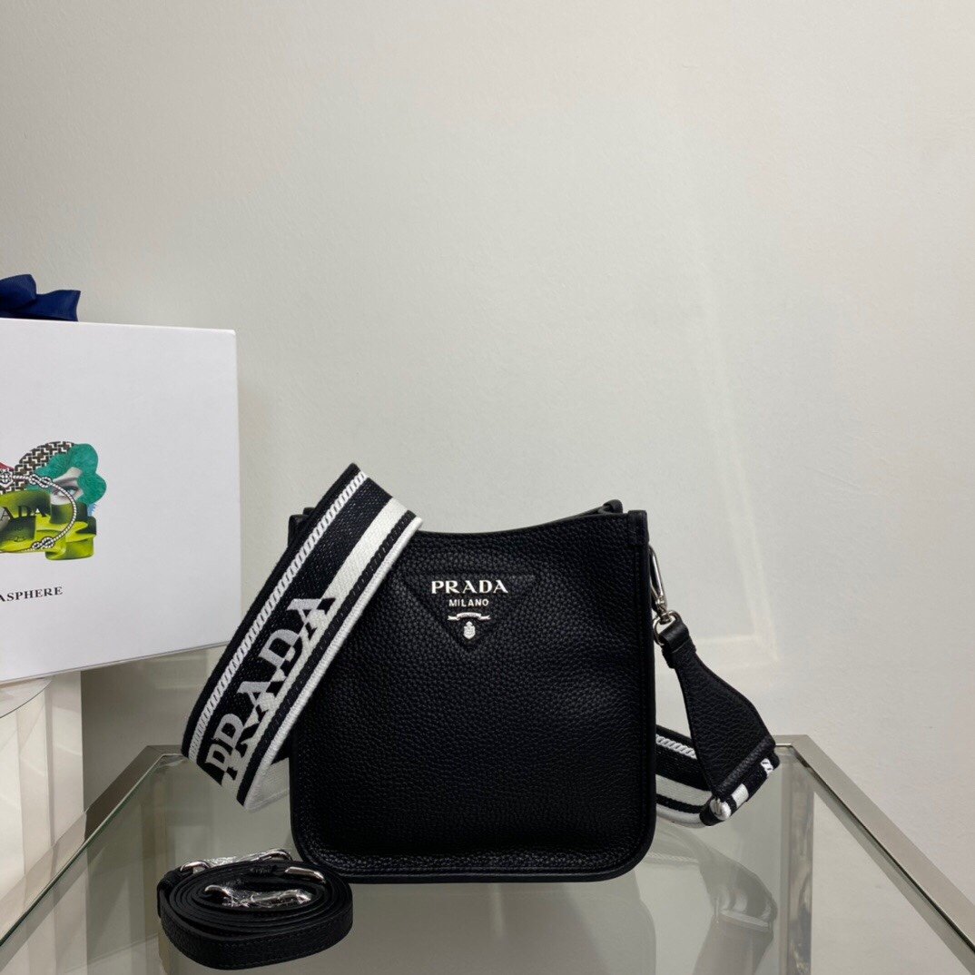 Prada Mini Shoulder Bag Black For Women, Women’s Bags 7.9in/20cm