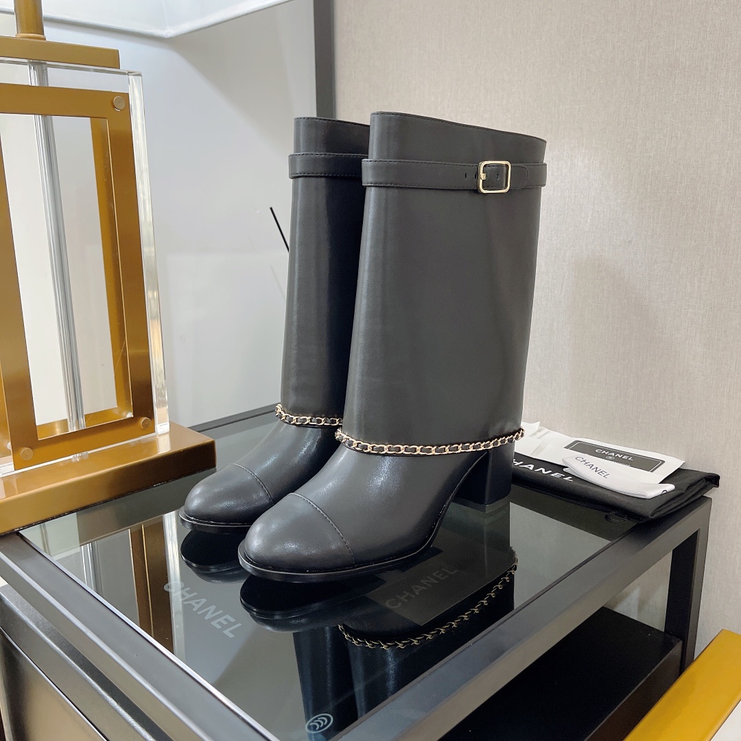 Chanel Women’s Ankle Boots Black For Women 2in/5cm