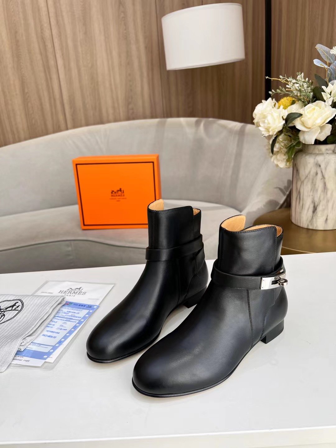Hermes Frenchie 50 Ankle Boot Black For Women H222091Z 02365