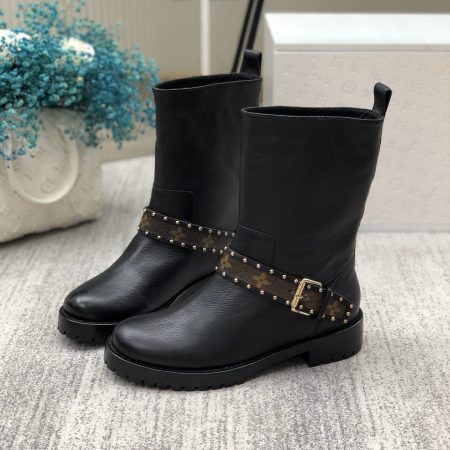 Louis Vuitton Discovery Flat Ankle Boot Black For Women LV
