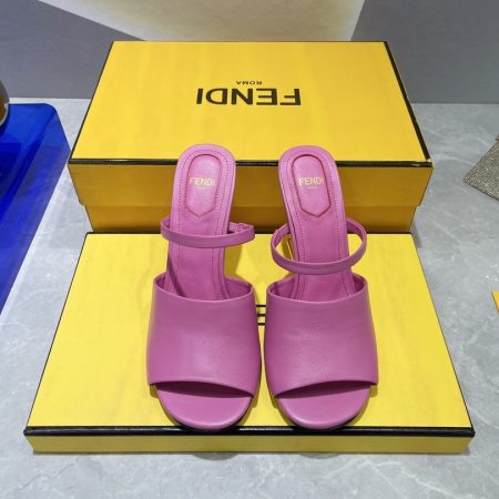 Fendi First Dark Pink High-Heeled Sandals For Women