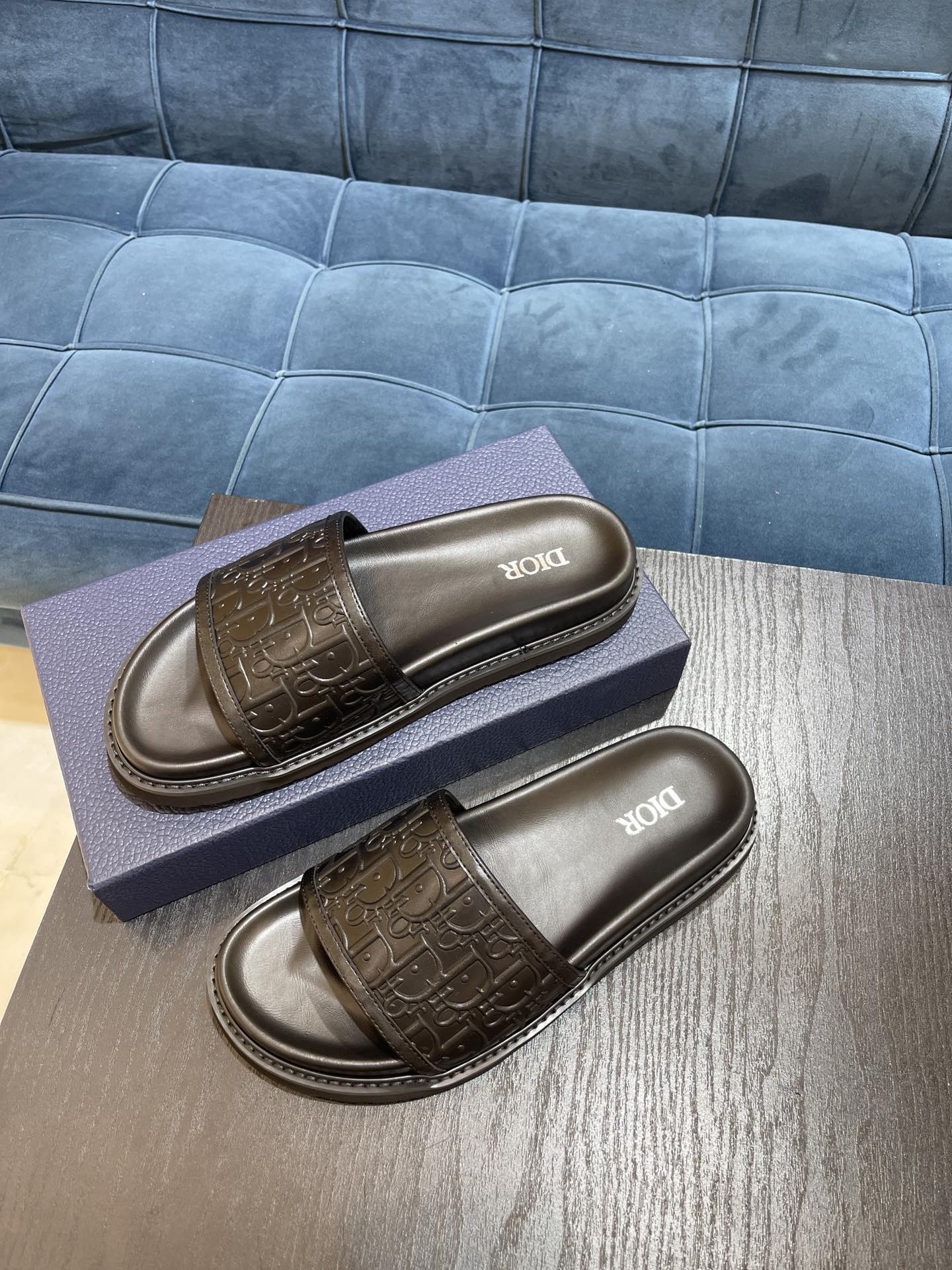 Christian Dior Aqua Sandal Black For Men CD