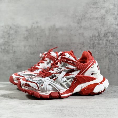 Balenciaga Track.2 Clear Sole Trainers White/Red For Women