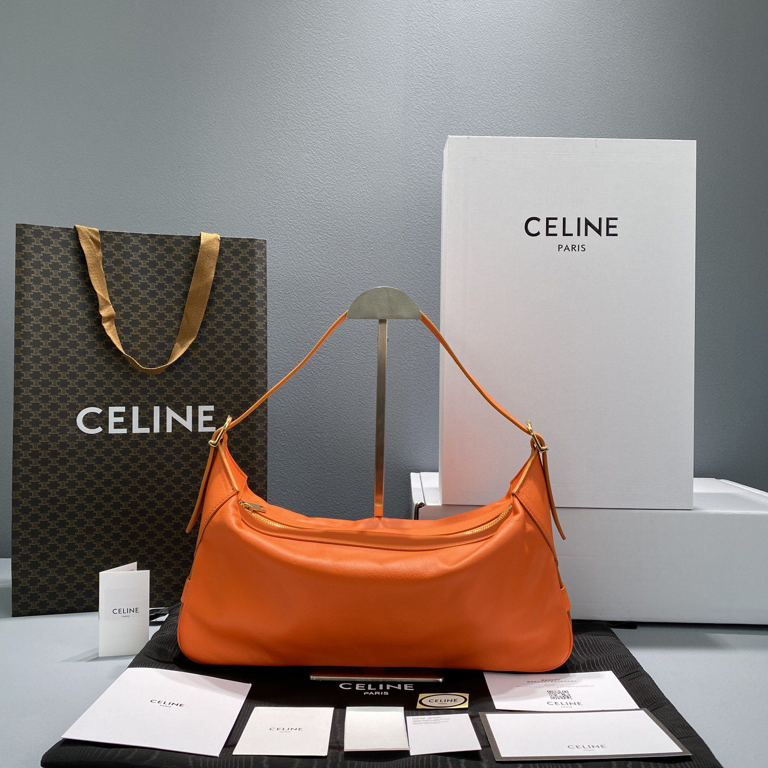 Celine Medium Romy In Supple Orange For Women 13in/34cm 