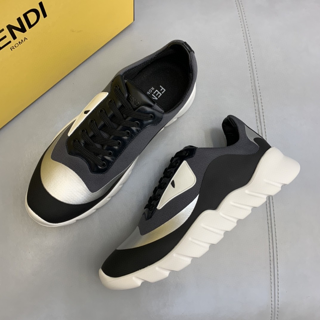Fendi Force Low Tops Sneakers Grey For Men