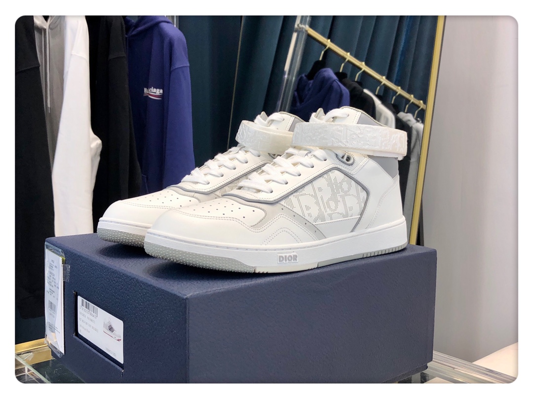 Christian Dior B27 High-Top Sneaker White/Grey For Men CD
