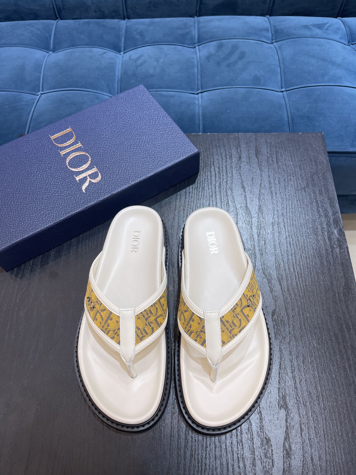 Christian Dior Aqua Sandal White For Men CD