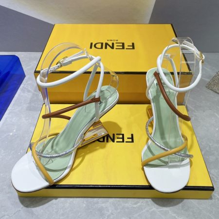 Fendi First White Nappa High-Heeled Sandals For Women 8X8274AHIUF1GZS