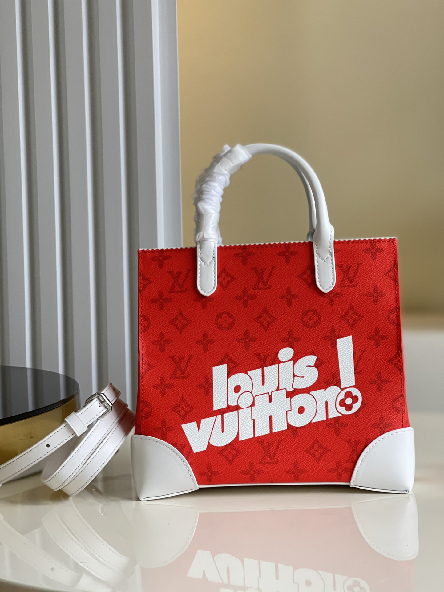 Louis Vuitton Litter Bag Vintage Monogram Canvas Red By Virgil Abloh For Men, Men’s Bags, Shoulder And Crossbody Bags 9.4in/24cm LV