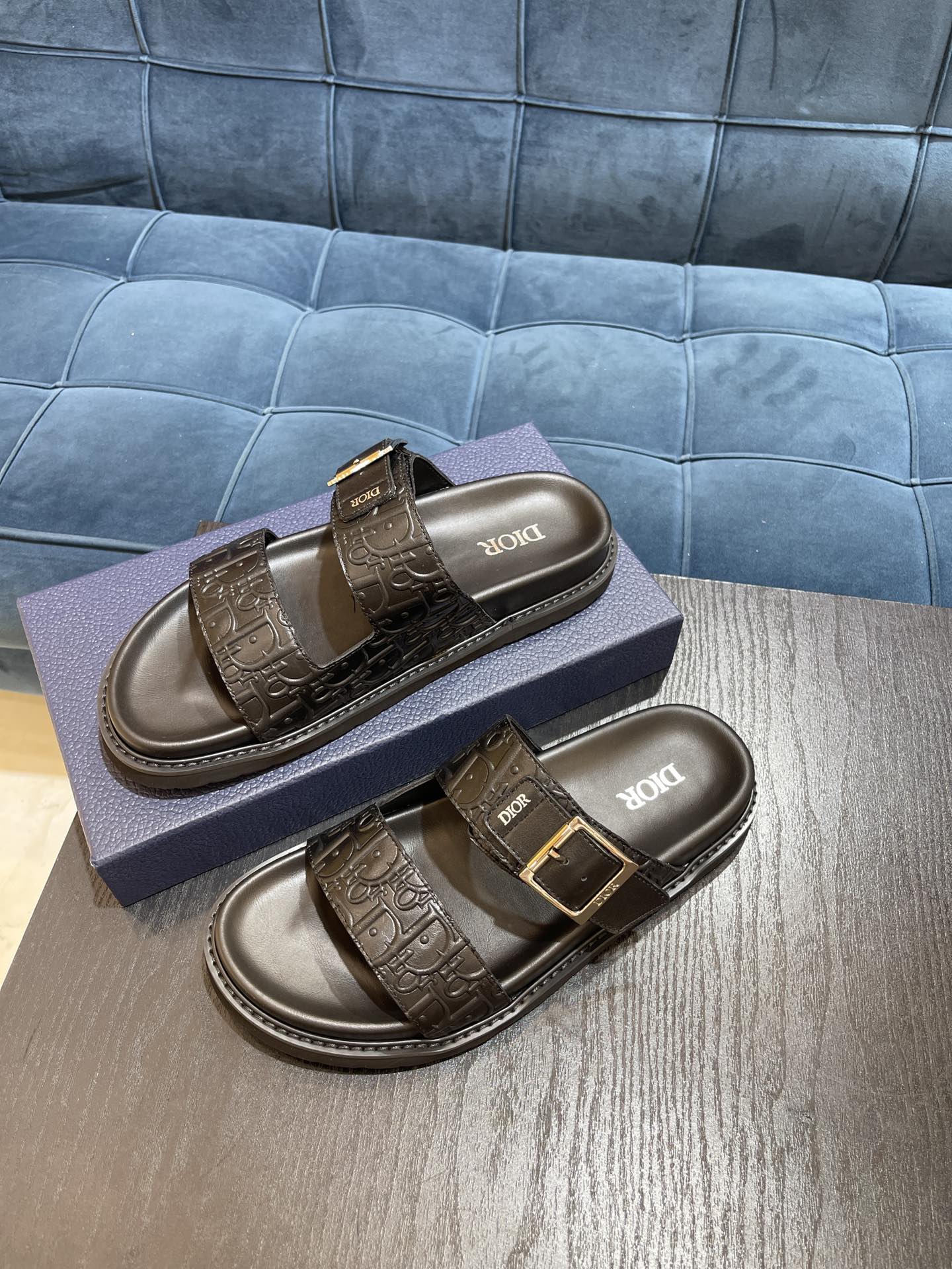 Christian Dior Aqua Sandal Black For Men CD
