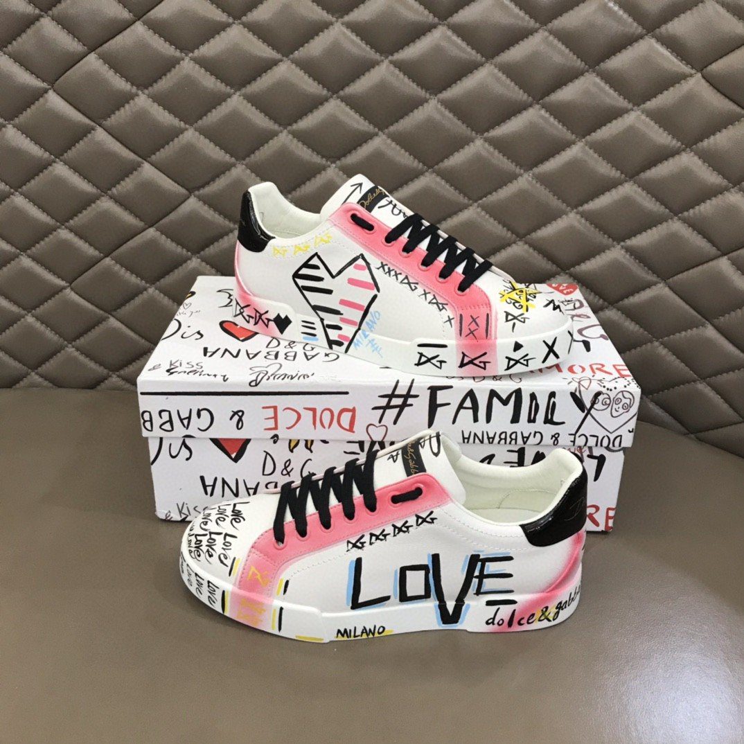 Dolce & Gabbana Limited Edition Portofino Sneakers White For Men DG Shoes CS1558B70568R439