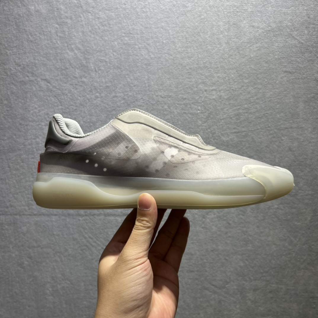 Prada A+P Luna Rossa 21 Sneakers Silver For Men Prada 3E6447_OYQ_F0031_F_005