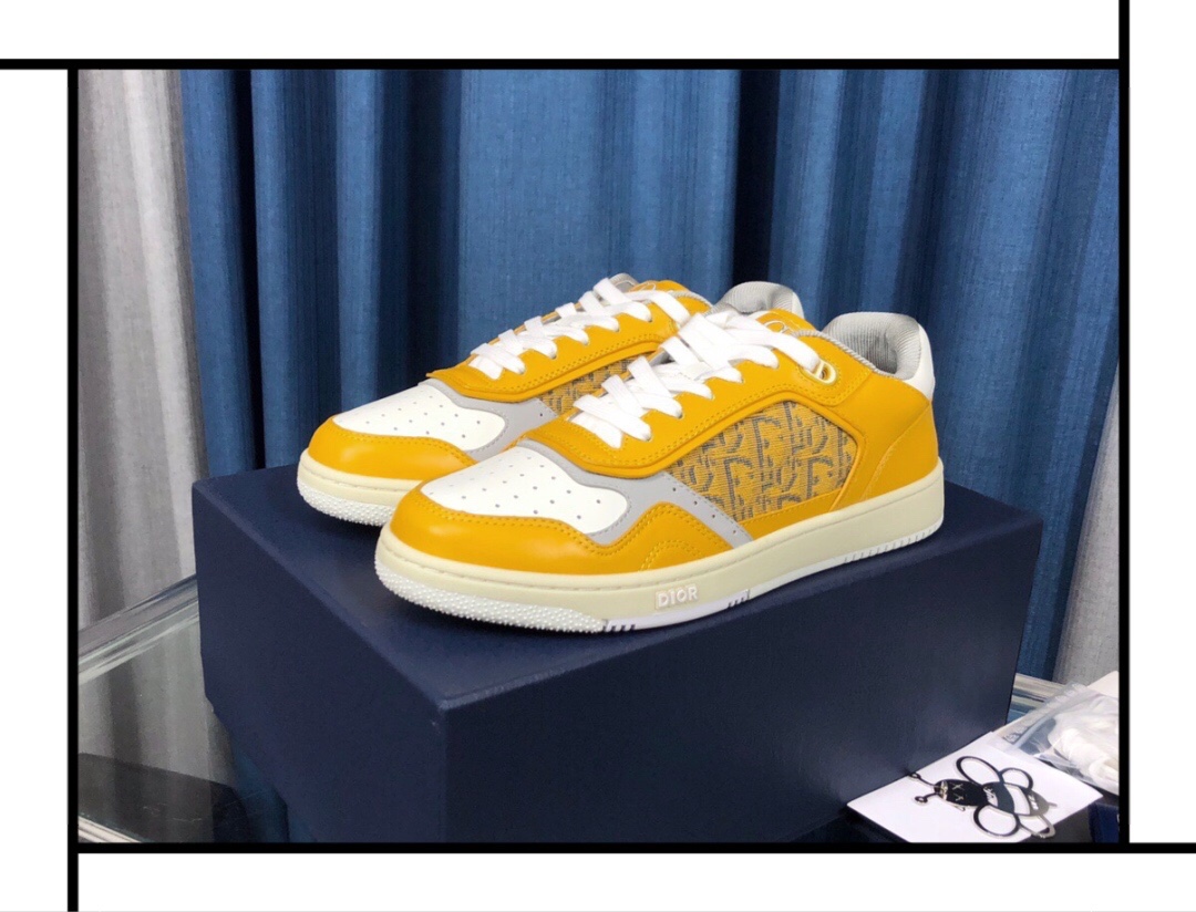 Christian Dior B27 Low-Top Sneaker Yellow/White For Men CD
