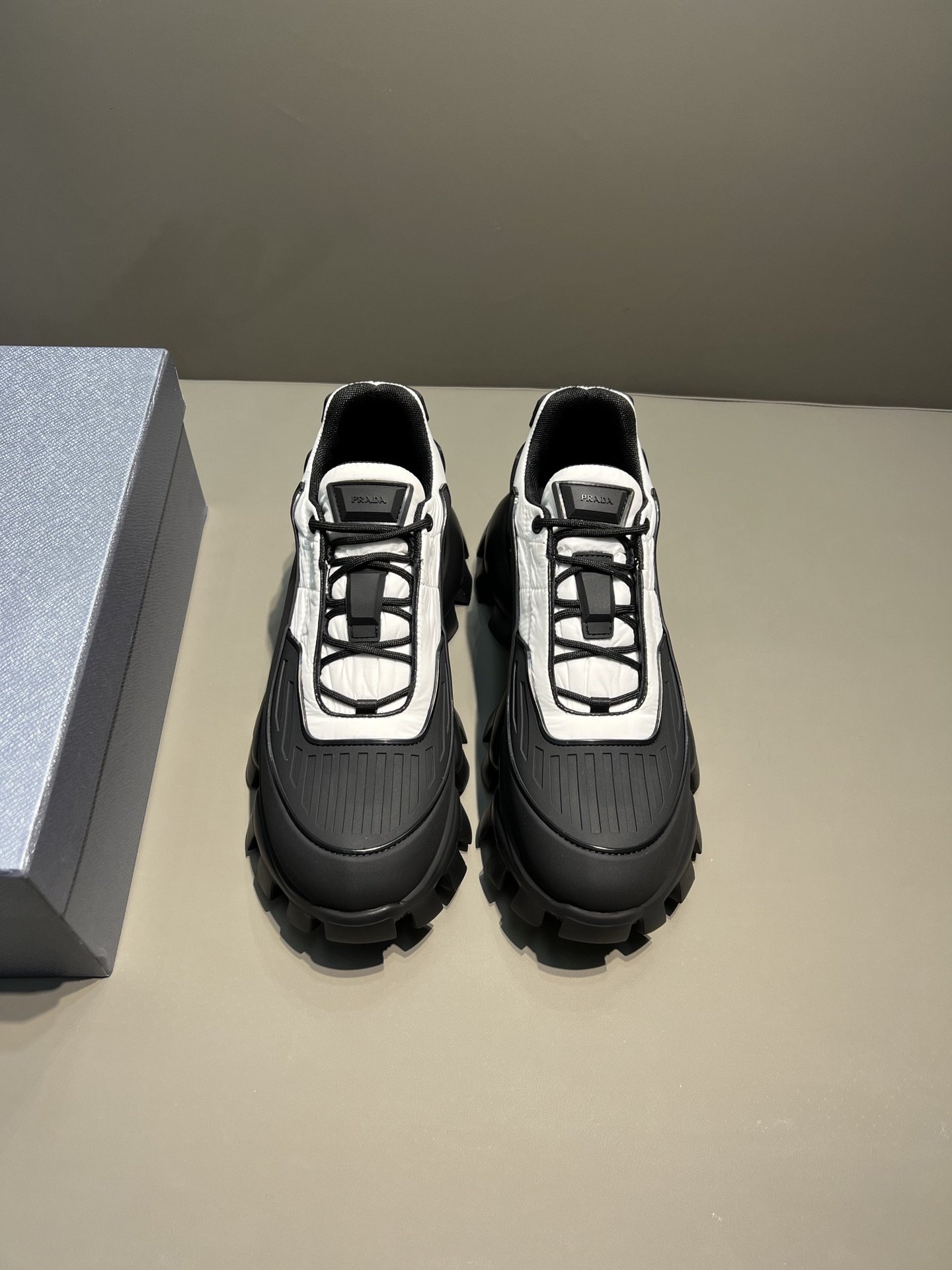 Prada Cloudbust Thunder Sneakers Black/White For Men 2in/50mm PRD