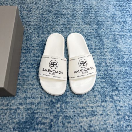 Balenciaga Pool Slide Sandal White For Women