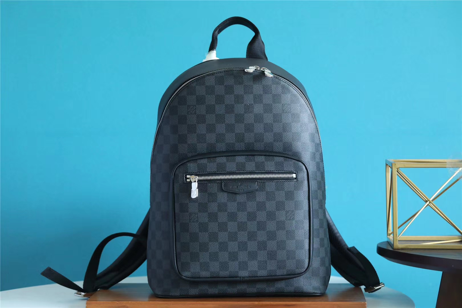 Louis Vuitton Josh Backpack Damier Graphite Canvas For Men, Men’s Bags 40cm LV N40365