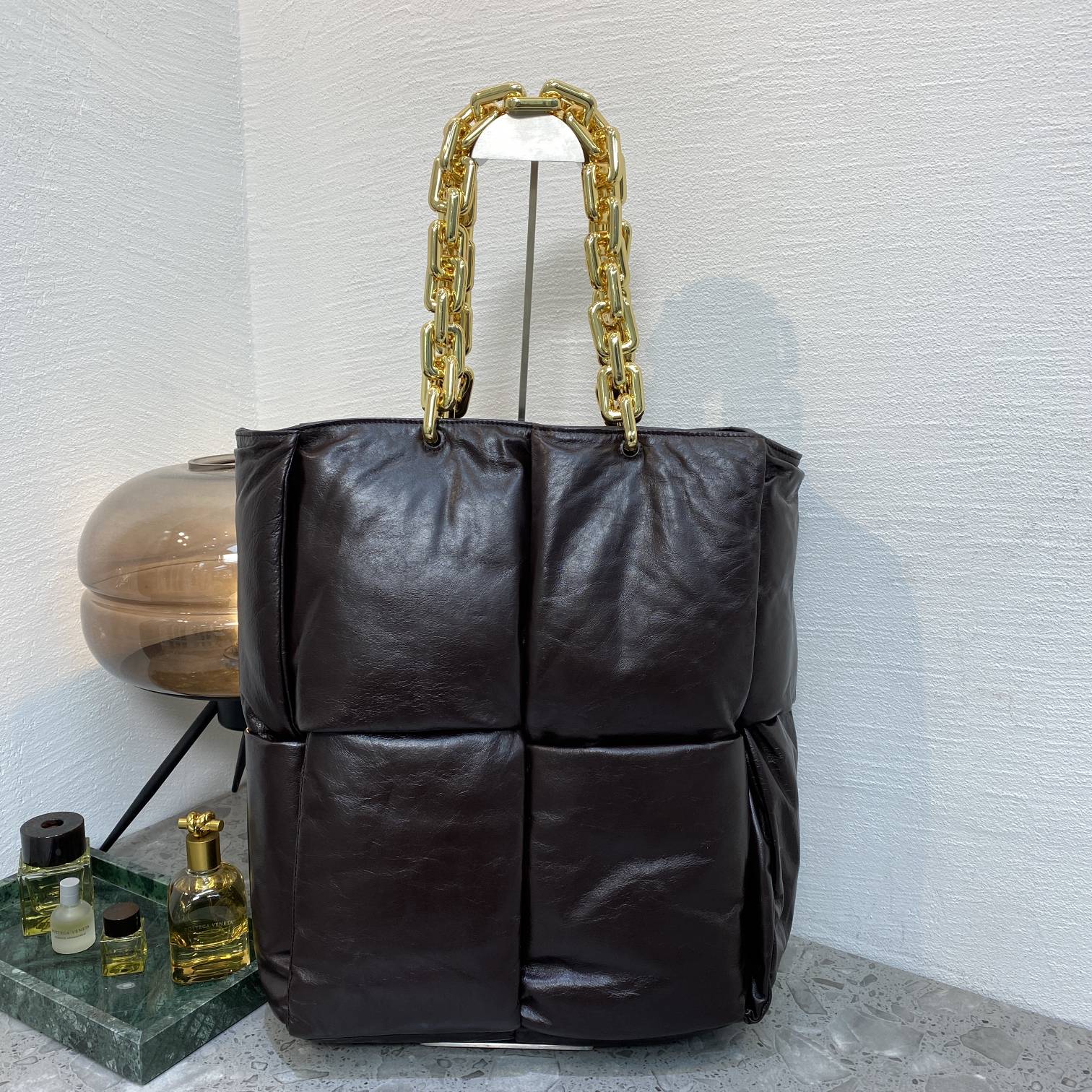 Bottega Veneta Handle Bag Brown, For Women, Women’s Bags 15.8in/40cm