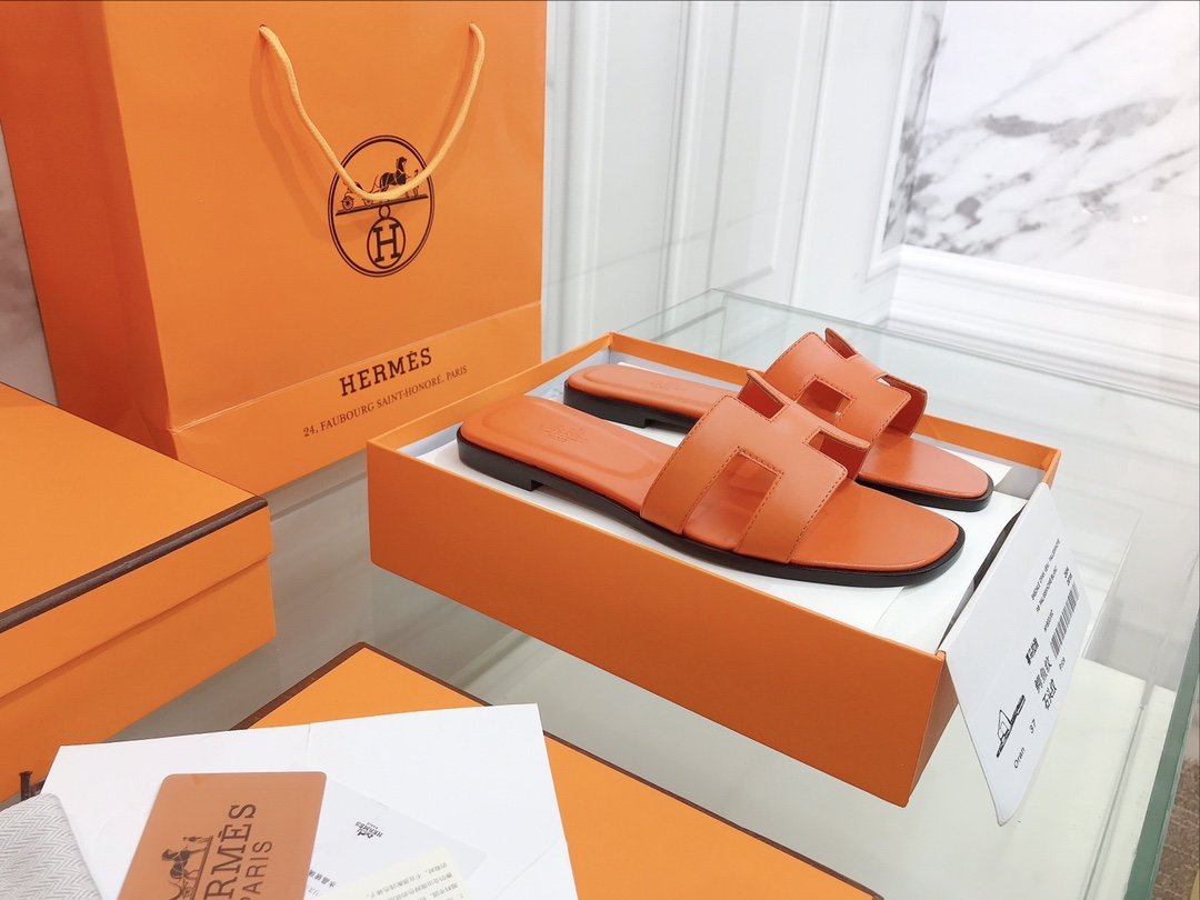 Hermes Oran Sandal Orange For Women