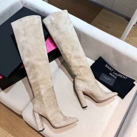 Yves Saint Laurent Women’s High Boots Beige For Women YSL