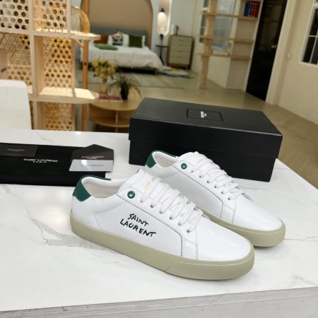 Yves Saint Laurent Women’s Court Classic Sl/06 Embroidered Sneakers Green For Women YSL