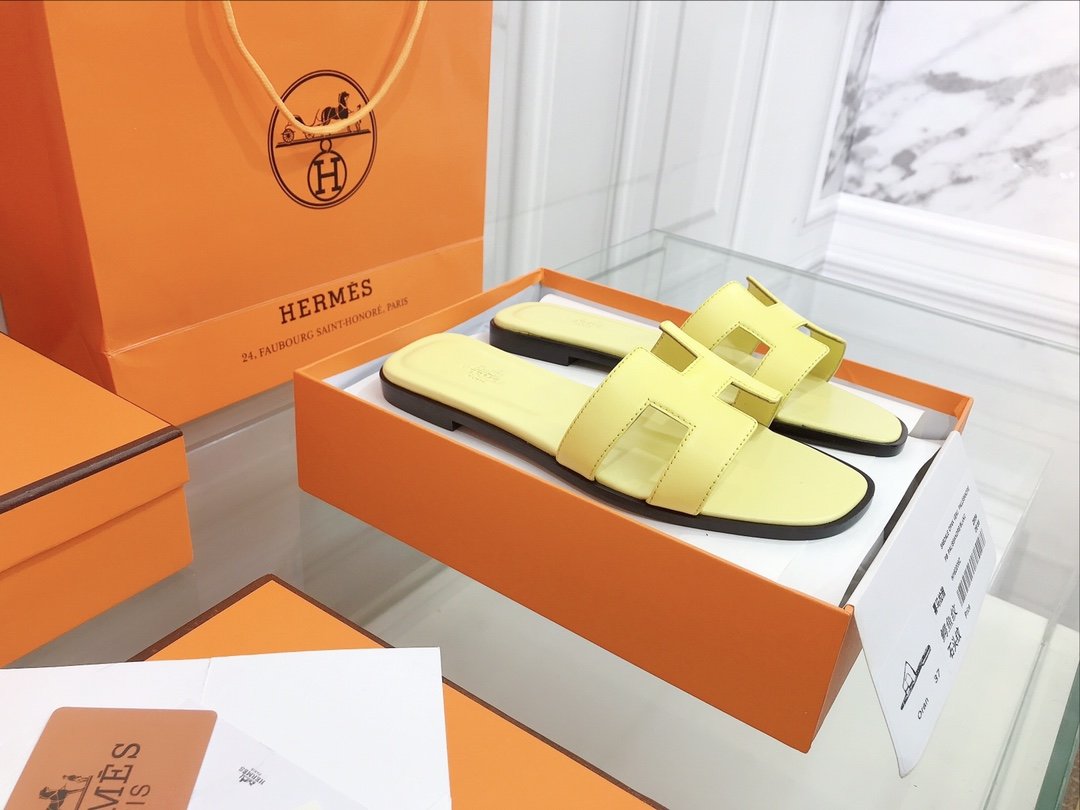 Hermes Oran Sandal Yellow For Women